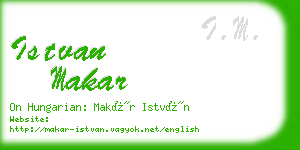 istvan makar business card